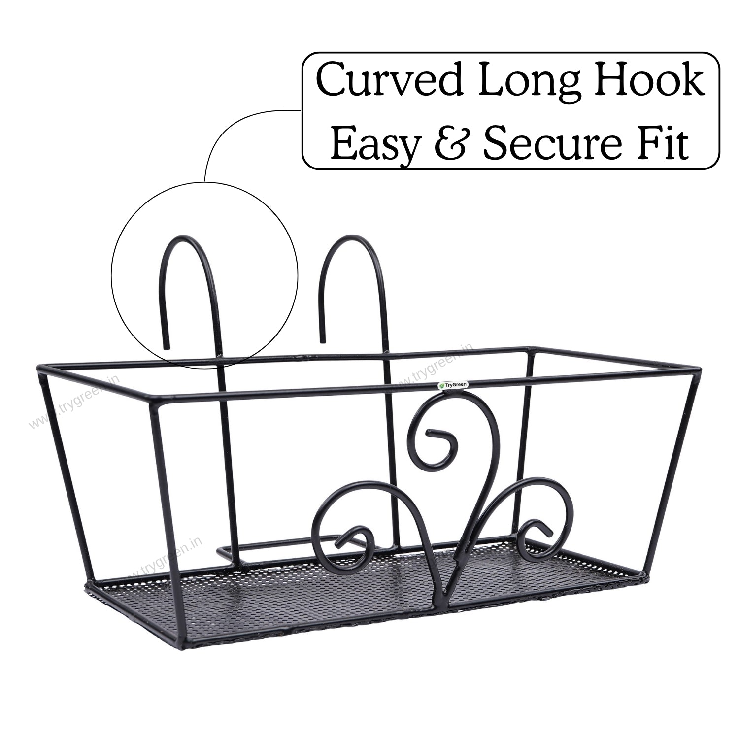 TryGreen – Alra Metal Railing Stand for Balcony & Railing Decor