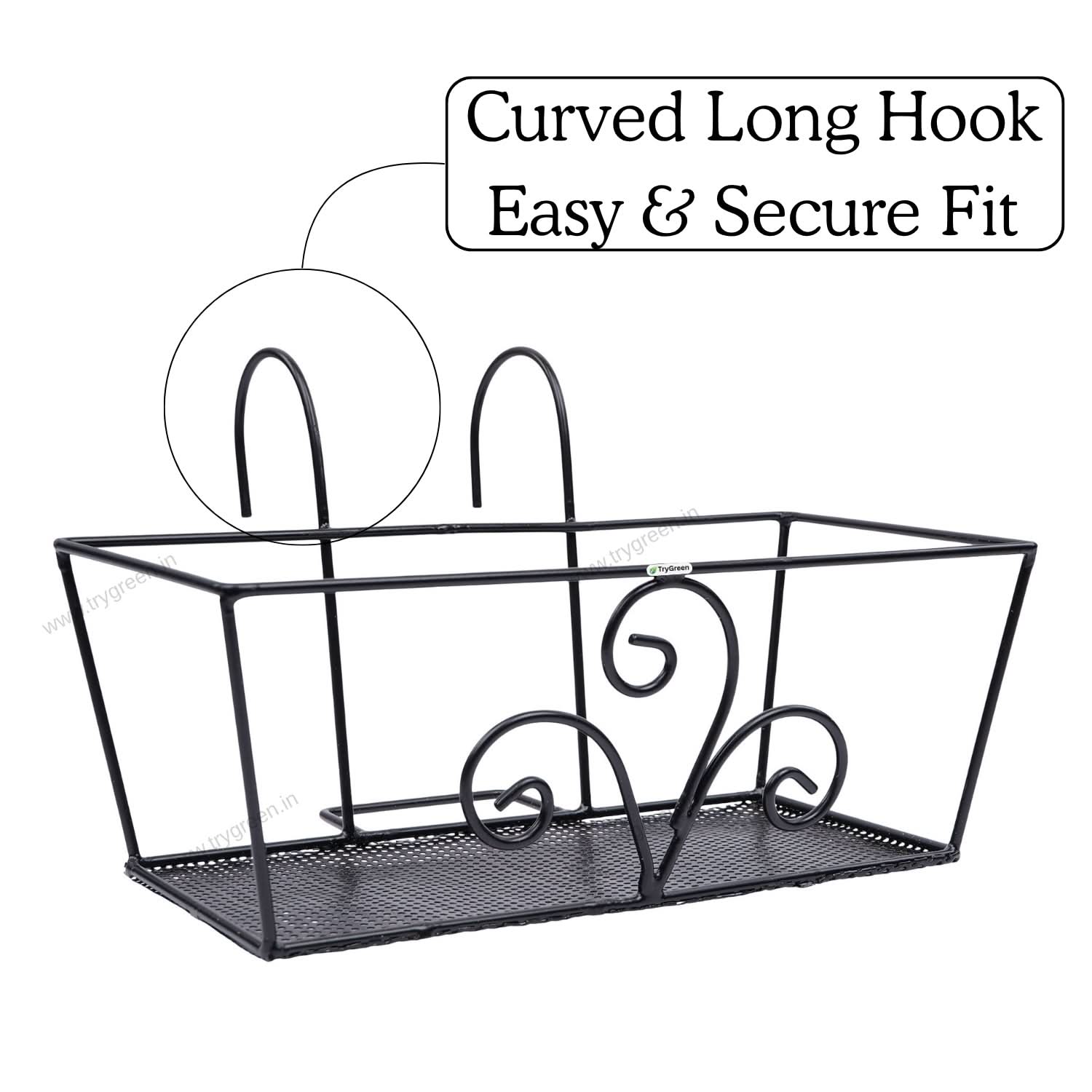 TryGreen – Alra Metal Railing Stand for Balcony & Railing Decor
