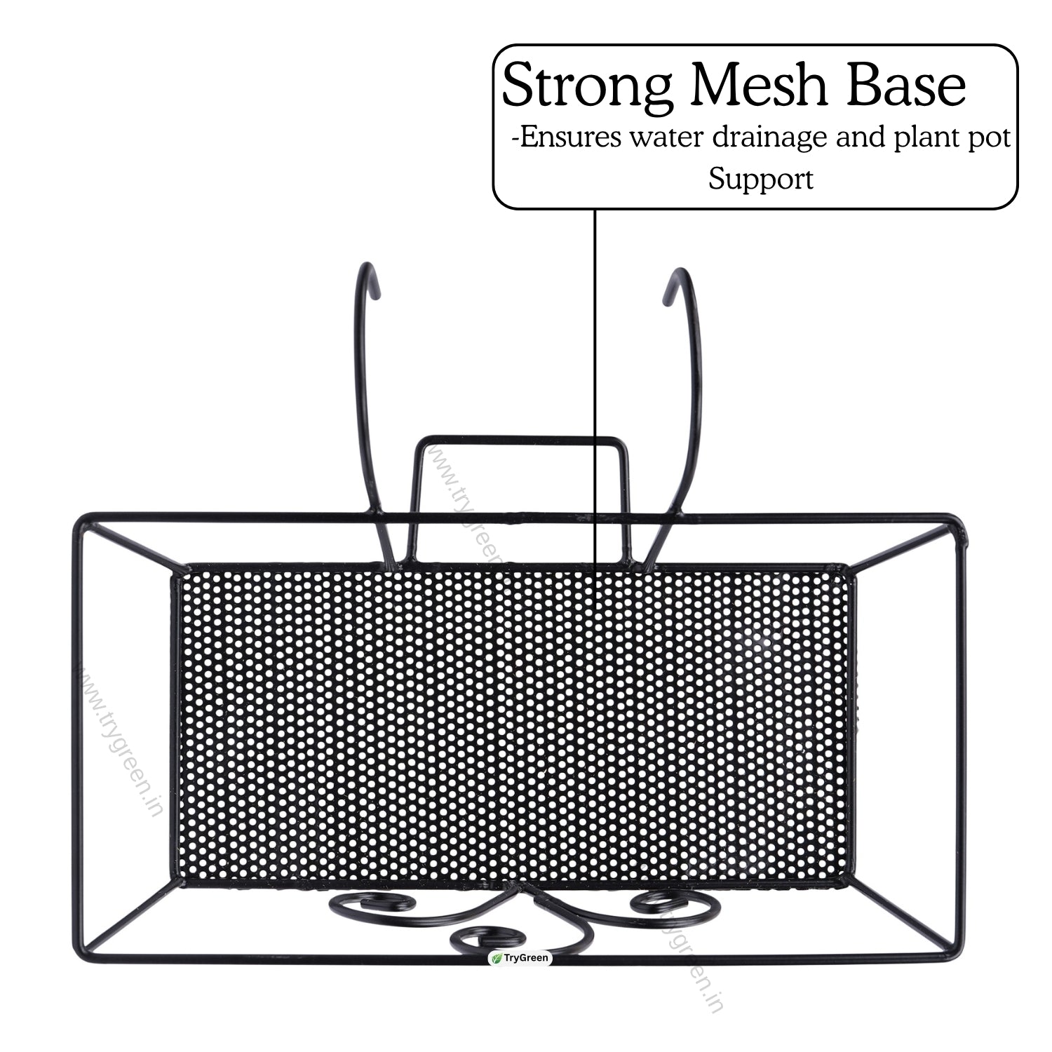 TryGreen – Alra Metal Railing Stand for Balcony & Railing Decor