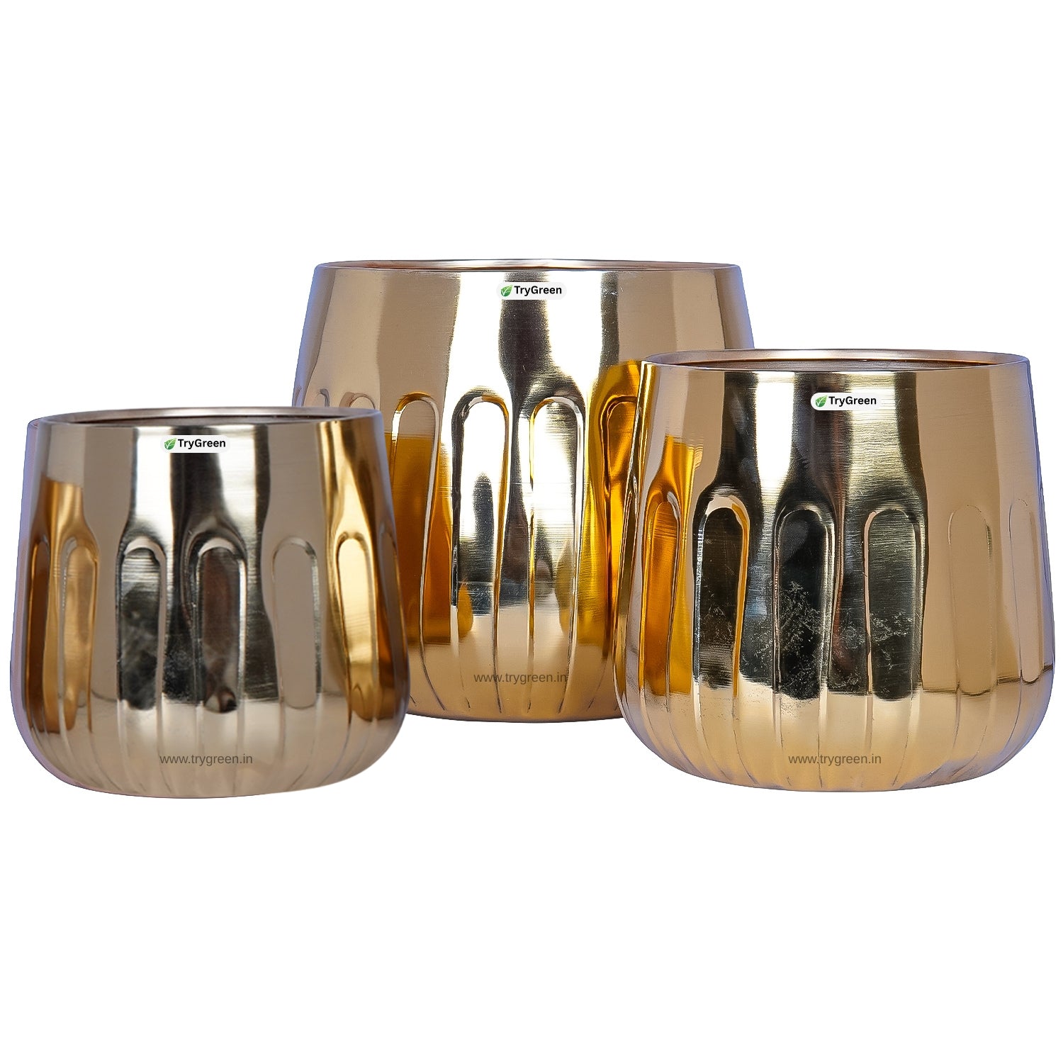 TryGreen Asta Metal Planters (Set of 3)