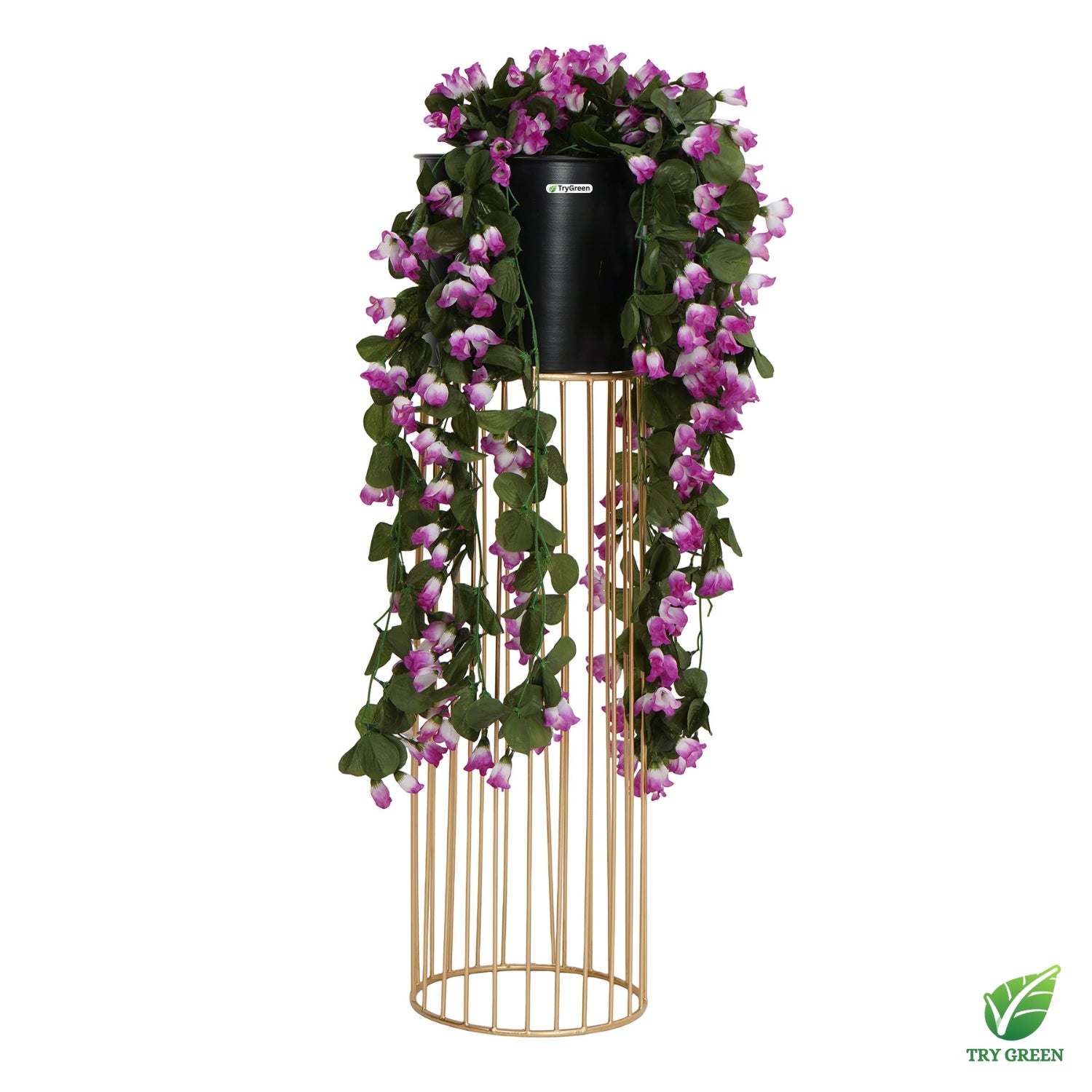 TryGreen- Tumble Stylish Pots with Stands for Elegant Spaces(Black)