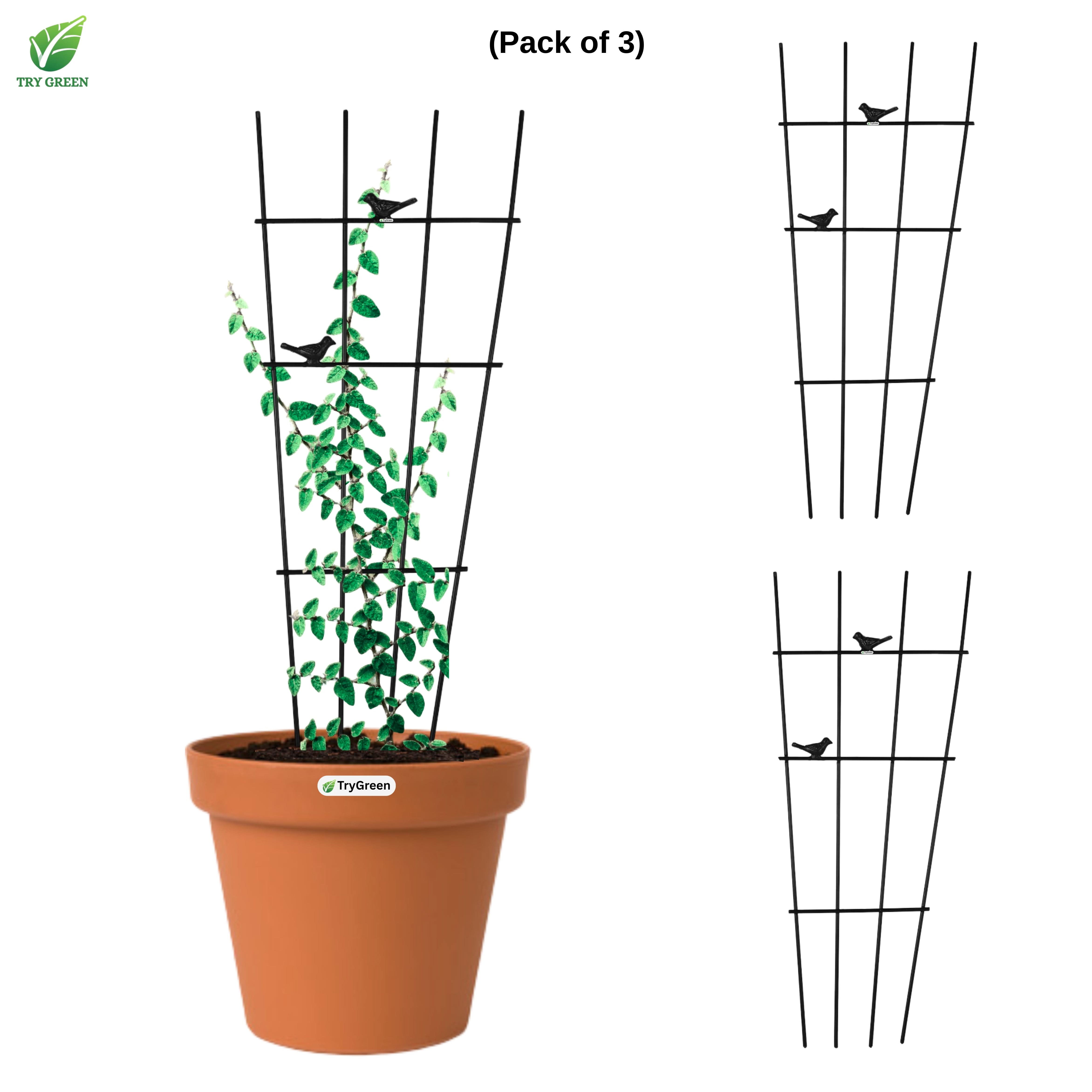 TryGreen- Grill Shape Strong Support Stakes for Garden