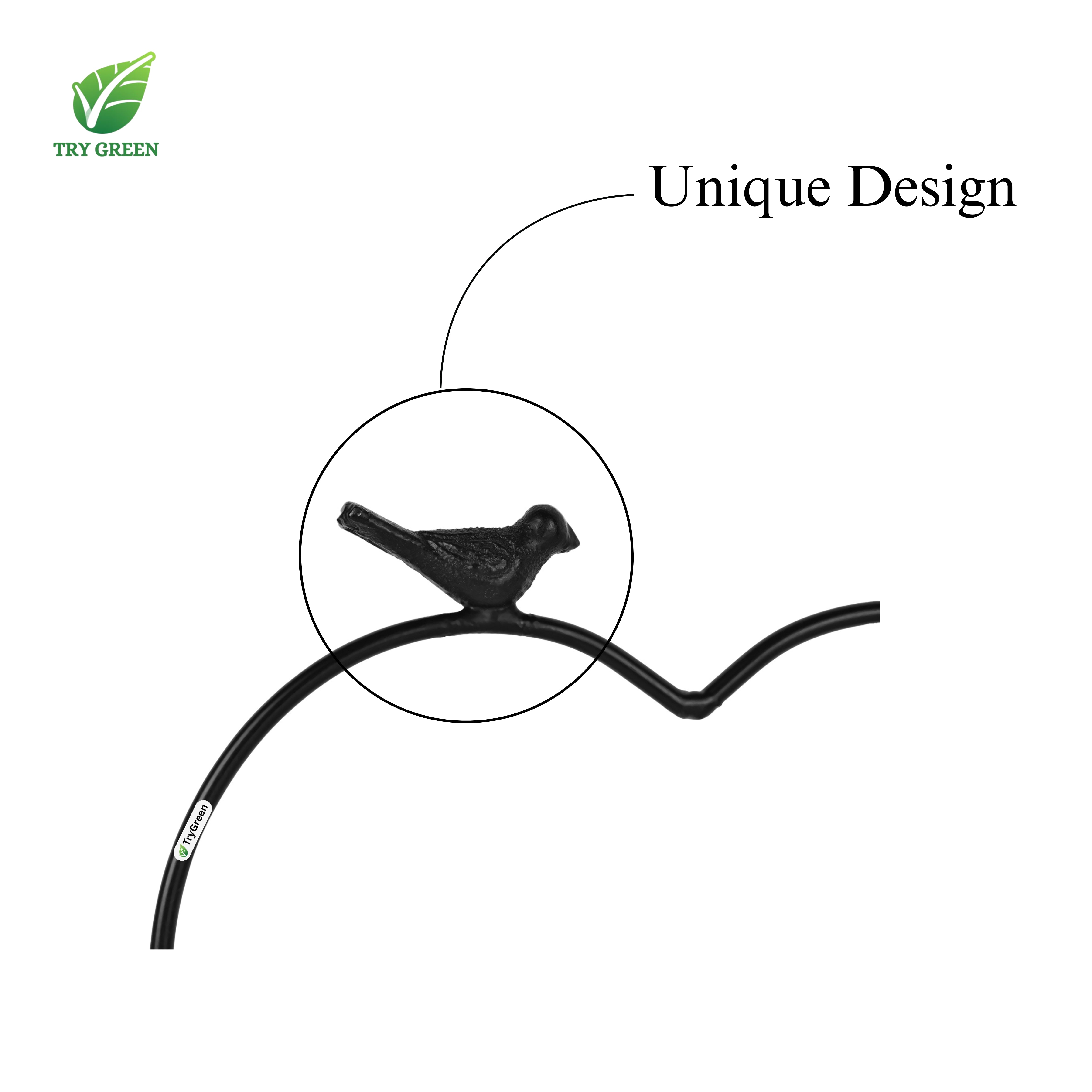 TryGreen- Heart Shape Strong Support Stakes for Garden