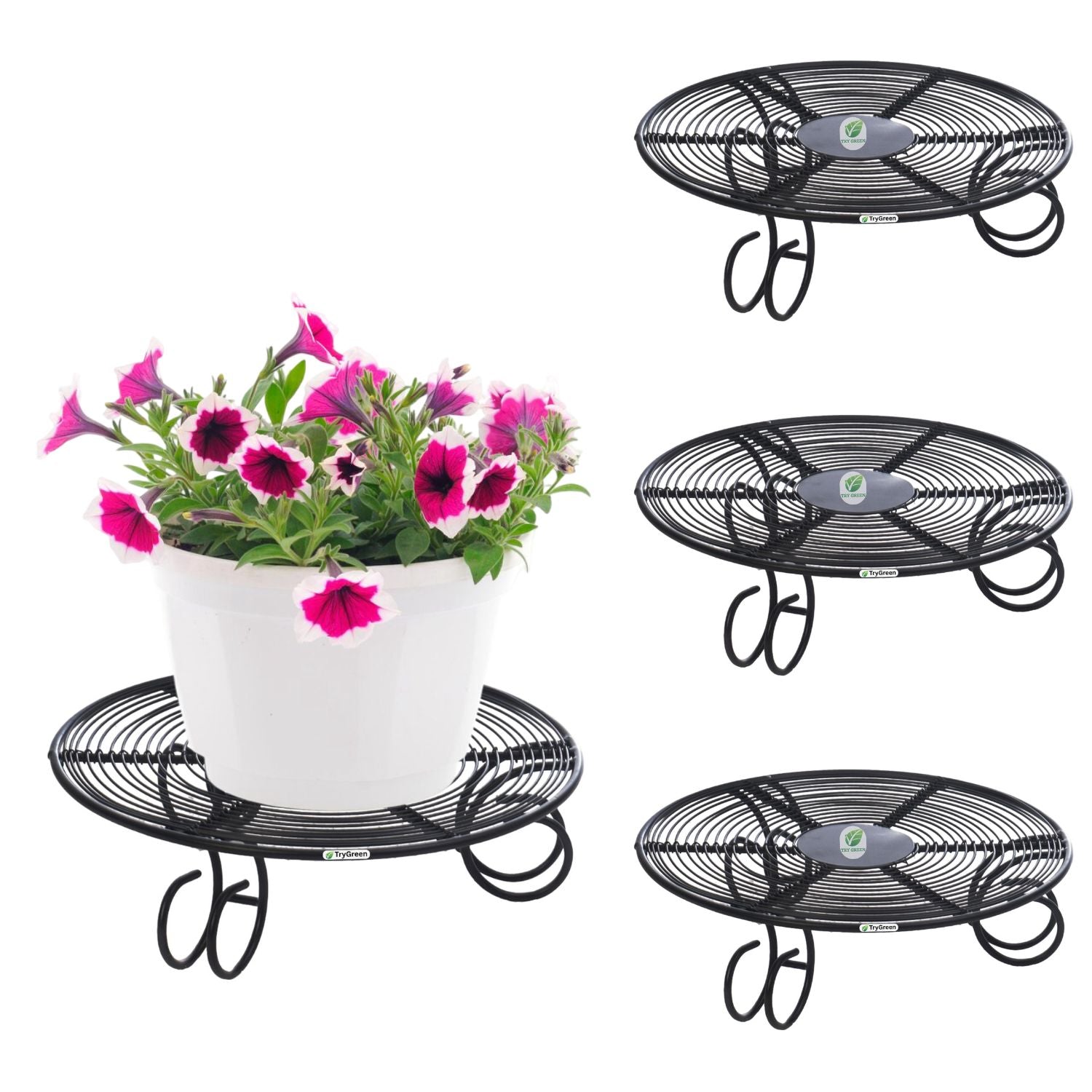TryGreen Vorn Metal Pot Stands for Planters