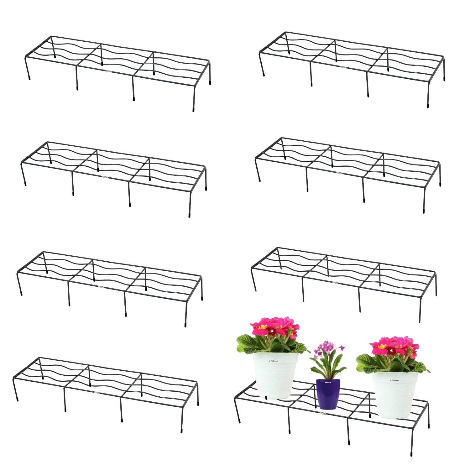 TryGreen Fern Pot Stands for Home and Garden Decor