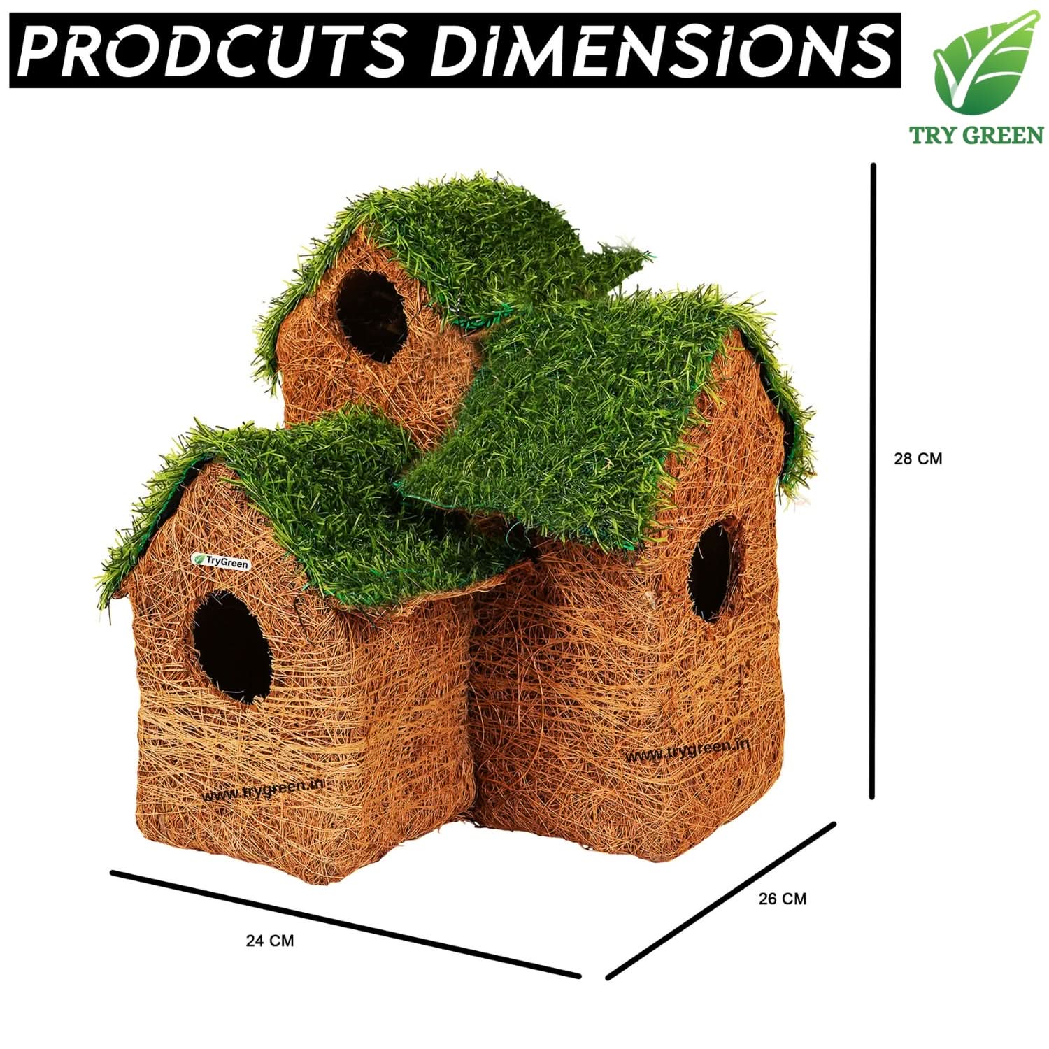 TryGreen- 3Story Bird House Eco-Friendly