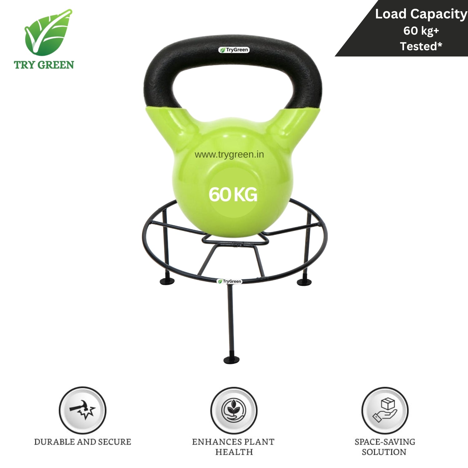 TryGreen Rect Pot Stands for Home and Garden Decor