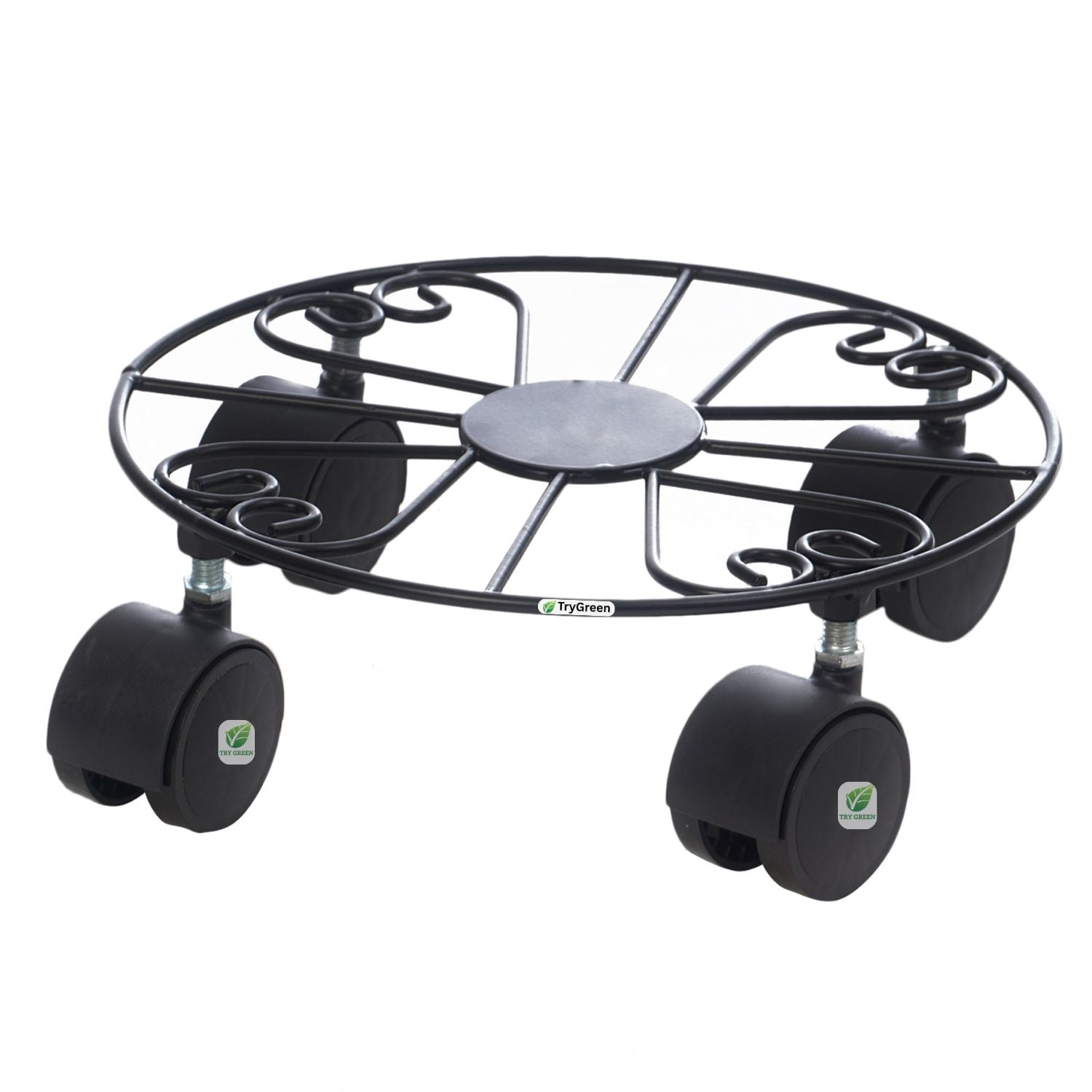 TryGreen Fyra Wheel Rolling Plant Stand for Planters