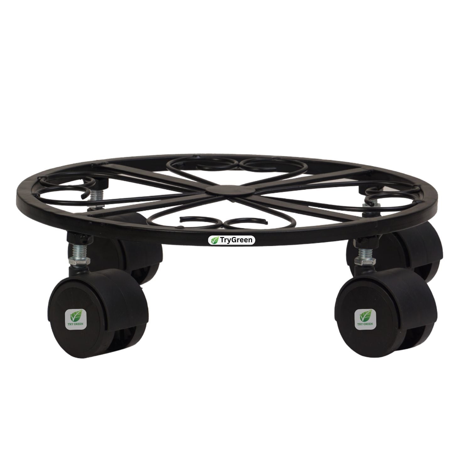 TryGreen Luna Wheel Rolling Plant Stand for Planters