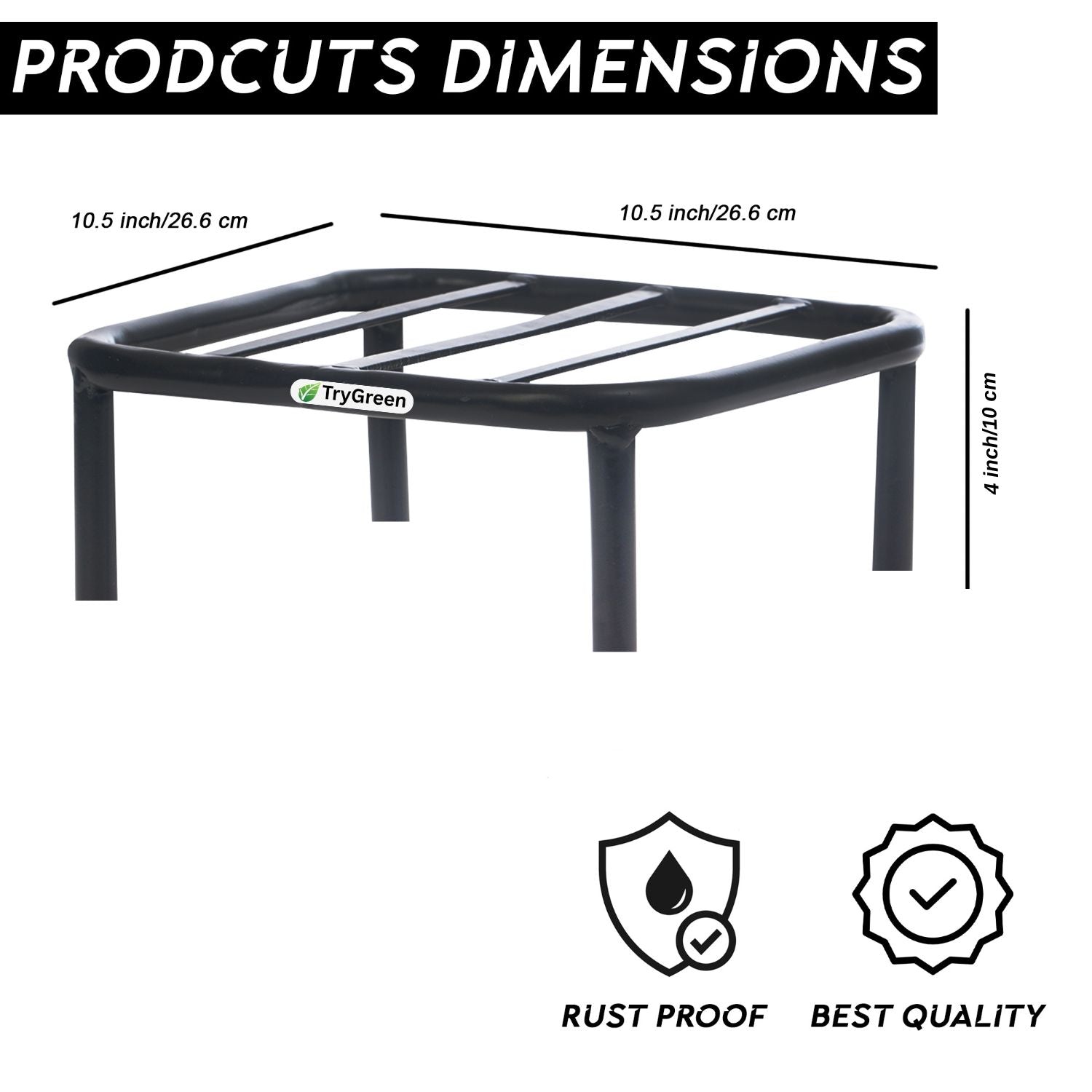 TryGreen Dray Metal Pot Stands for Planters