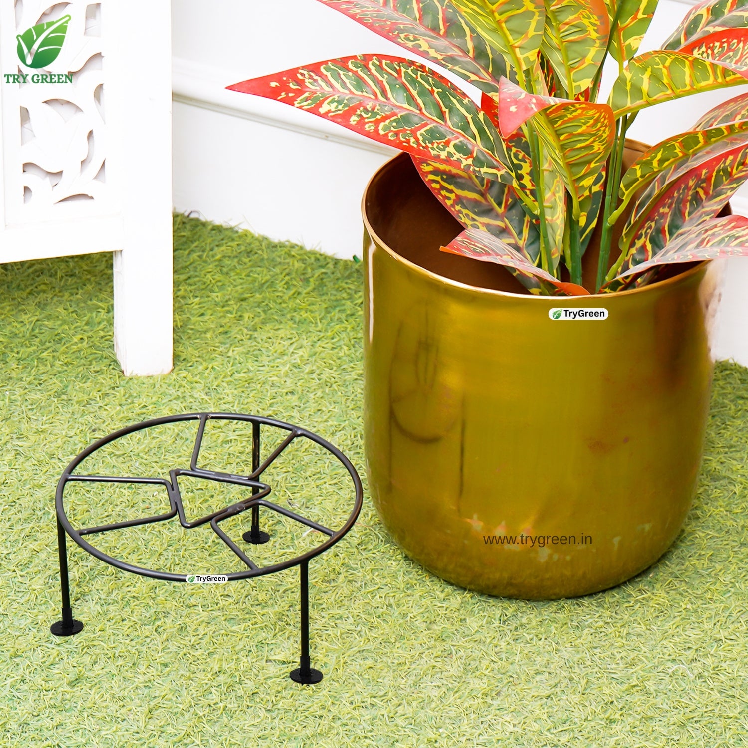 TryGreen Rect Pot Stands for Home and Garden Decor
